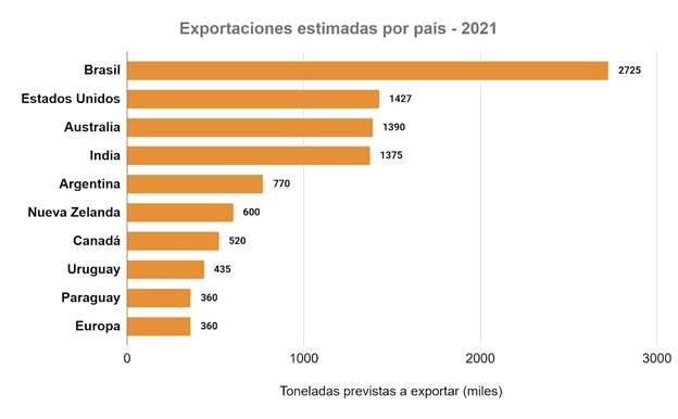 ¿Dónde se exporta la mayor cantidad de carne argentina en la actualidad?